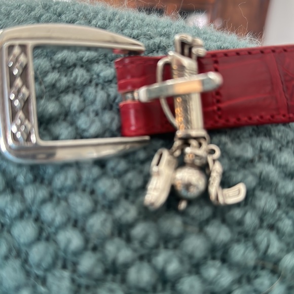 Brighton red leather golf charm medium belt - Picture 6 of 6